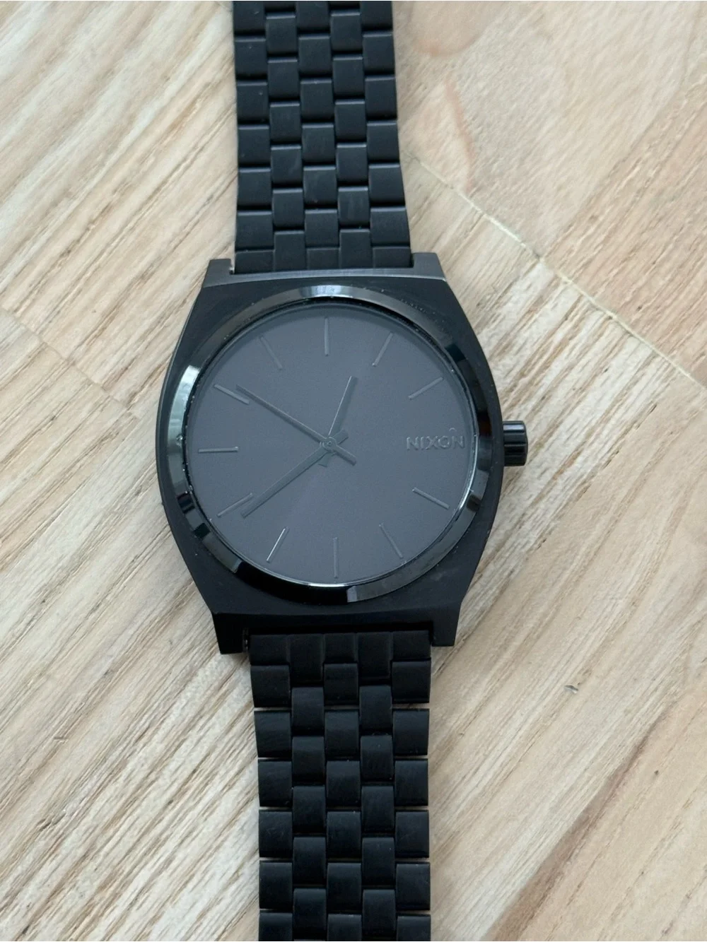 Nixon Minimal The Time Traveler Black Dial Stainless Case Adjustable Bracelet